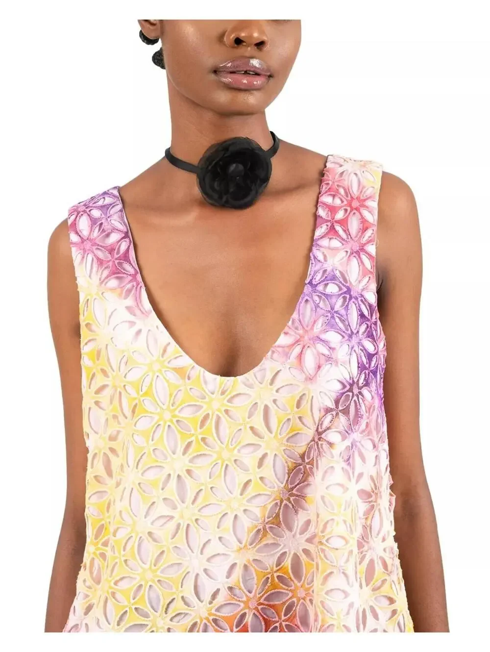 425$ Busayo Fadeyi Lace Mini Dress Sleeveless Women's Size S Multicolor - Picture 2 of 2